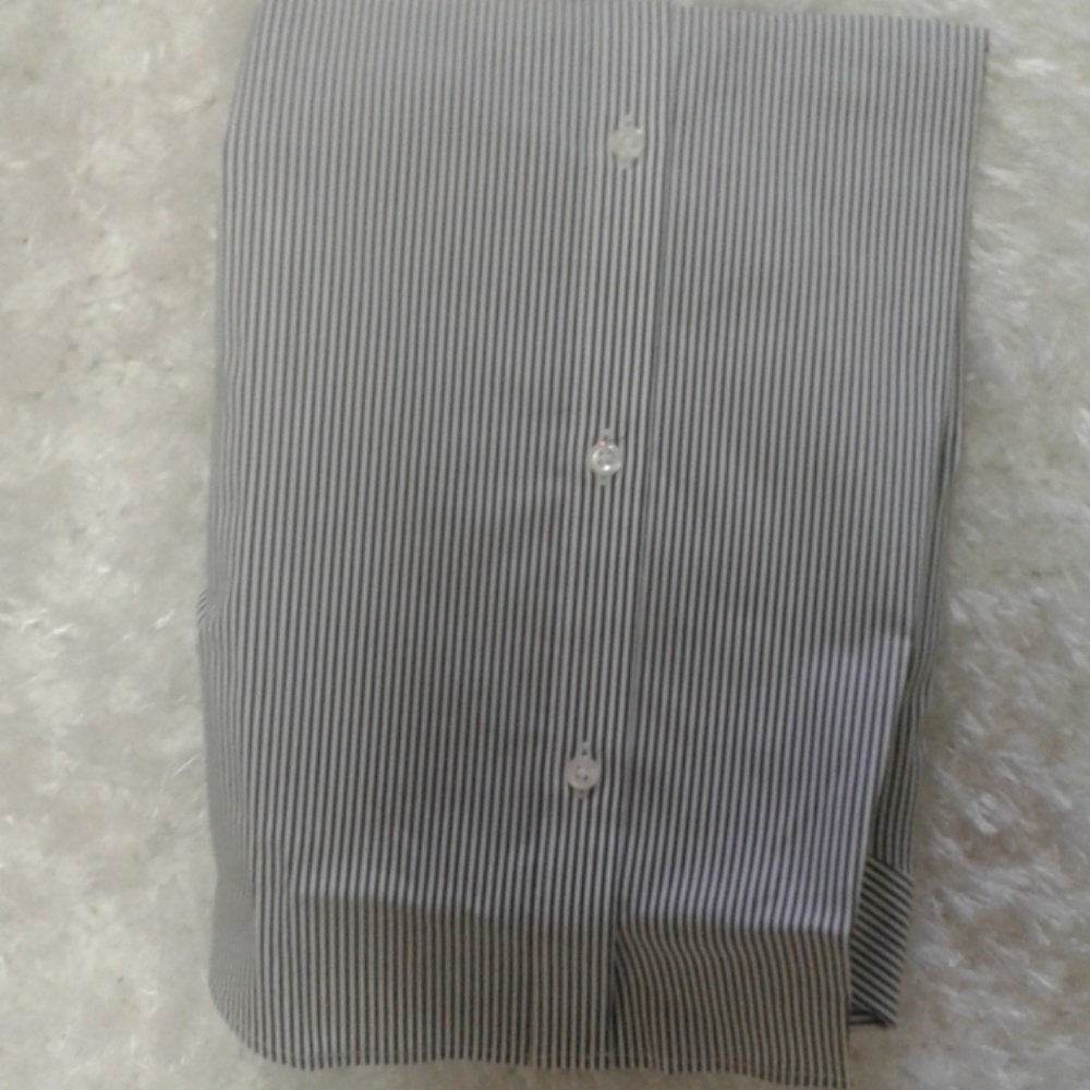 NWT Liz Claiborne blue and white long sleeve top - Picture 6 of 8